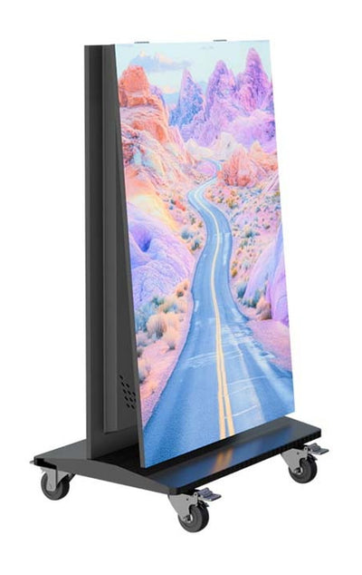 Indoor LED Poster P2 — Standup with 4 Rollers