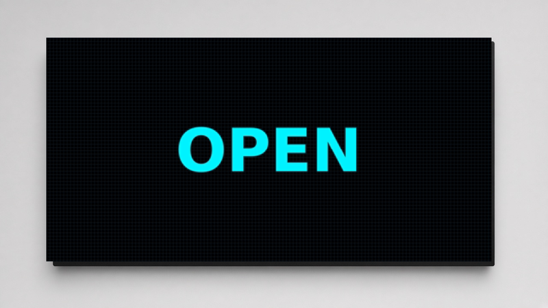 8 x 28 inch 10mm Full Color High Frame Sealed Outdoor LED Sign
