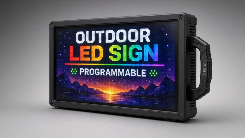 8 x 27 inch Ultra-bright Full Video Color Programmable LED Sign Water and Weather Proof for Outdoor Use