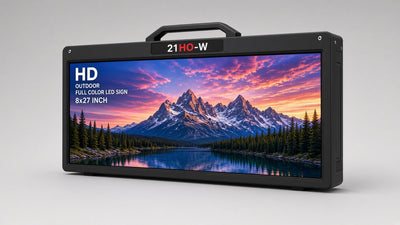 8 x 27 inch Ultra-bright High-definition Full Video Color Programmable LED Sign Water and Weather Proof for Outdoor Use