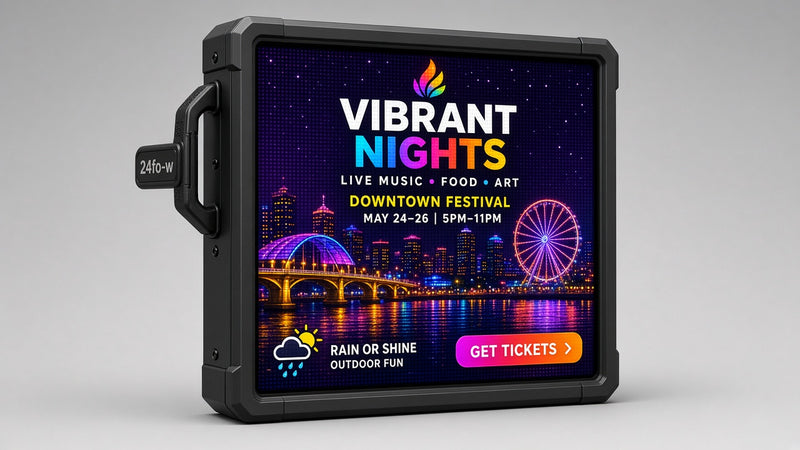 27 x 27 inch Ultra-bright Full Video Color Programmable LED Sign Water and Weather Proof for Outdoor Use