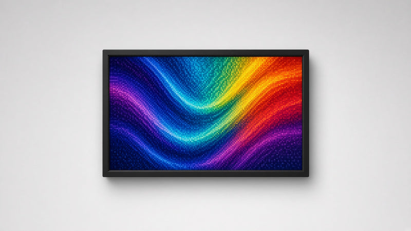 Enseigne DEL programmable couleur vidéo haute définition ultra-lumineux 27 x 27 pouces pour vitrines