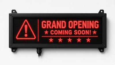 8 x 40 inch Ultra-bright Red Color Programmable LED Sign Water and Weather Proof for Outdoor Use