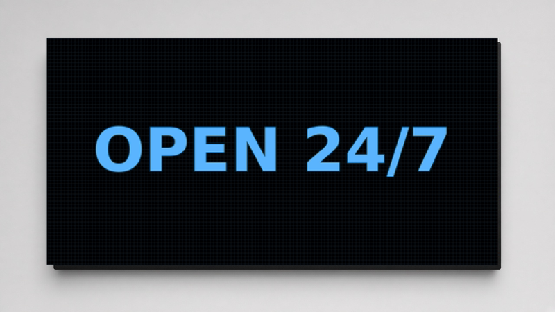 14 x 40 inch 10mm Full Color High Frame Sealed Outdoor LED Sign