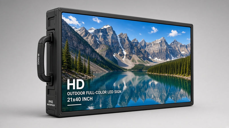 21 x 40 inch Ultra-bright High-definition Full Video Color Programmable LED Sign Water and Weather Proof for Outdoor Use