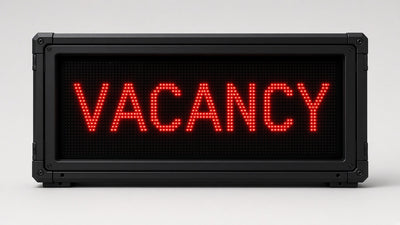 21 x 40 inch Ultra-bright Red Color Programmable LED Sign Water and Weather Proof for Outdoor Use