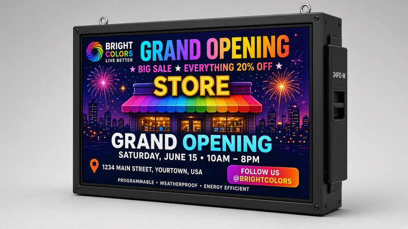 27 x 40 inch Ultra-bright Full Video Color Programmable LED Sign Water and Weather Proof for Outdoor Use