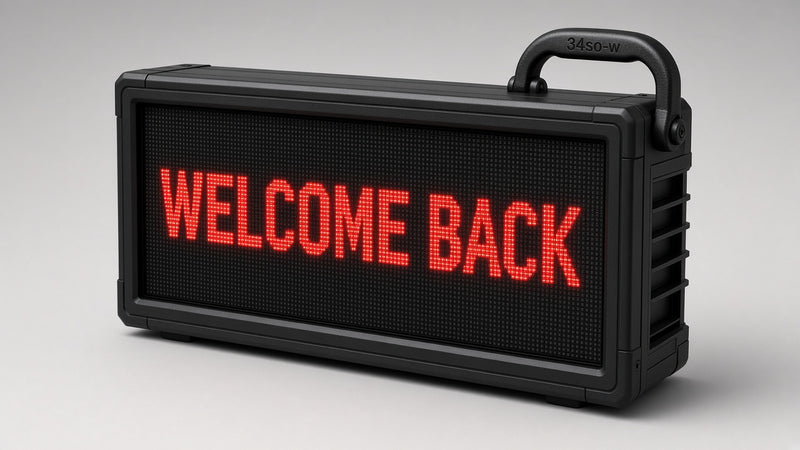 27 x 40 inch Ultra-bright Red Color Programmable LED Sign Water and Weather Proof for Outdoor Use
