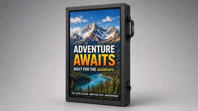 3' by 6' (38" (L) x 77" (H)) Full Color Premium Duty Outdoor LED Sign
