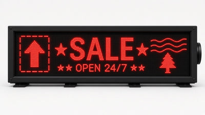 8 x 53 inch Ultra-bright Red Color Programmable LED Sign Water and Weather Proof for Outdoor Use