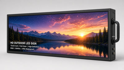 15 x 53 inch Ultra-bright High-definition Full Video Color Programmable LED Sign Water and Weather Proof for Outdoor Use