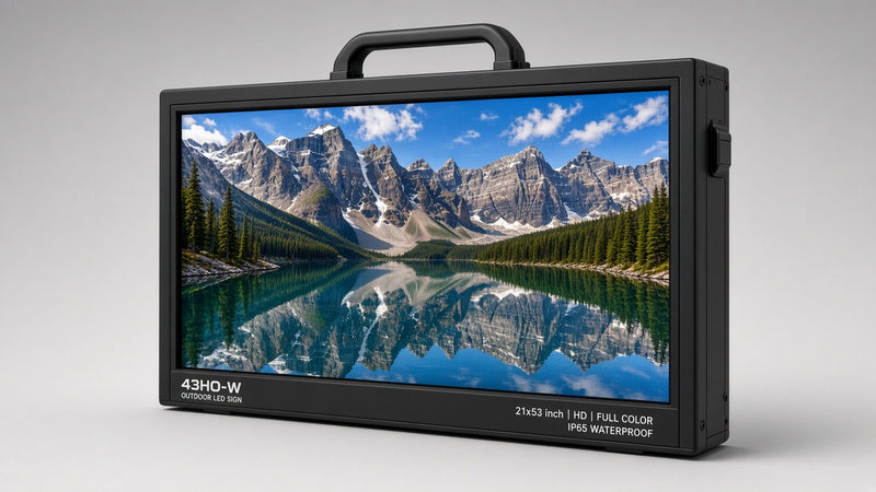 21 x 53 inch Ultra-bright High-definition Full Video Color Programmable LED Sign Water and Weather Proof for Outdoor Use