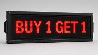 21 x 53 inch Ultra-bright Red Color Programmable LED Sign Water and Weather Proof for Outdoor Use