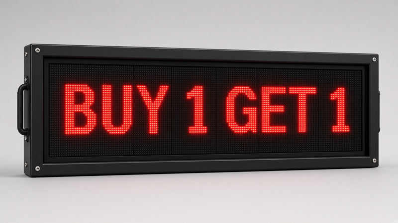 21 x 53 inch Ultra-bright Red Color Programmable LED Sign Water and Weather Proof for Outdoor Use