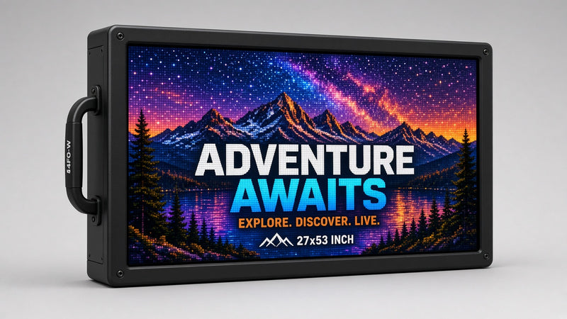 27 x 53 inch Ultra-bright Full Video Color Programmable LED Sign Water and Weather Proof for Outdoor Use