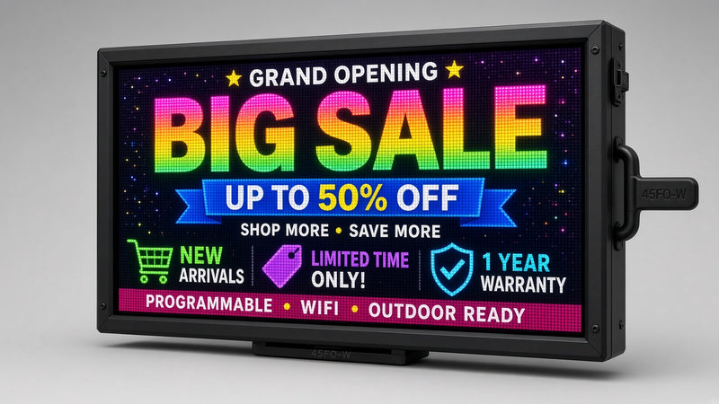 34 x 53 inch Ultra-bright Full Video Color Programmable LED Sign Water and Weather Proof for Outdoor Use
