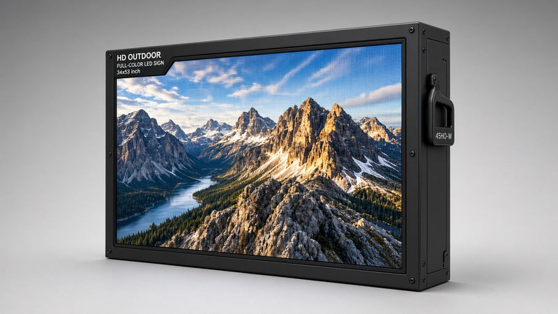 34 x 53 inch Ultra-bright High-definition Full Video Color Programmable LED Sign Water and Weather Proof for Outdoor Use