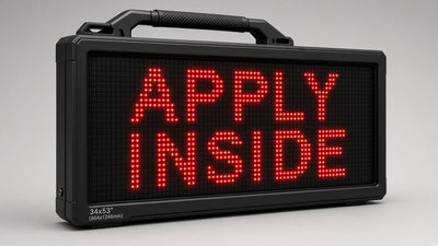 34 x 53 inch Ultra-bright Red Color Programmable LED Sign Water and Weather Proof for Outdoor Use