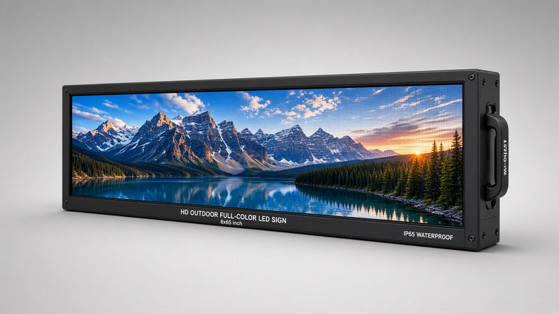 8 x 65 inch Ultra-bright High-definition Full Video Color Programmable LED Sign Water and Weather Proof for Outdoor Use