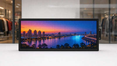 21 x 65 inch Ultra-bright High-definition Full Video Color Programmable LED Sign for Store Windows