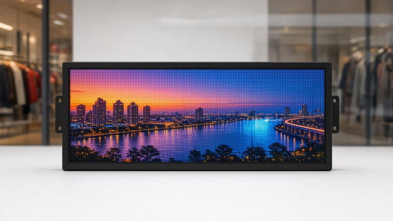 21 x 65 inch Ultra-bright High-definition Full Video Color Programmable LED Sign for Store Windows