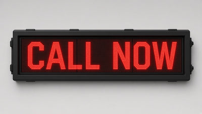 21 x 65 inch Ultra-bright Red Color Programmable LED Sign Water and Weather Proof for Outdoor Use