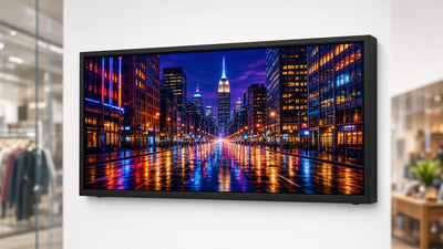 27 x 65 inch Ultra-bright High-definition Full Video Color Programmable LED Sign for Store Windows