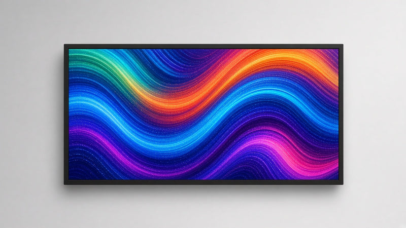 Enseigne à DEL programmable couleur vidéo haute définition ultra-lumineuse de 34 x 65 pouces pour les fenêtres des magasins