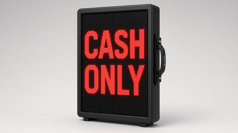 34 x 65 inch Ultra-bright Red Color Programmable LED Sign Water and Weather Proof for Outdoor Use
