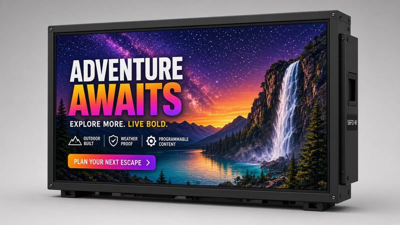 40 x 65 inch Ultra-bright Full Video Color Programmable LED Sign Water and Weather Proof for Outdoor Use