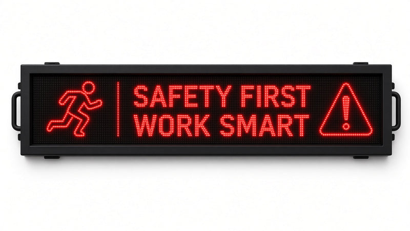 8 x 78 inch Ultra-bright Red Color Programmable LED Sign Water and Weather Proof for Outdoor Use