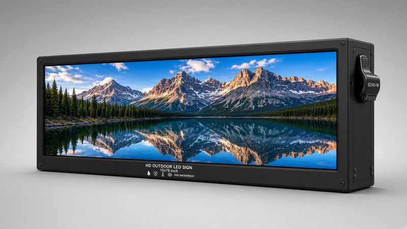 15 x 78 inch Ultra-bright High-definition Full Video Color Programmable LED Sign Water and Weather Proof for Outdoor Use