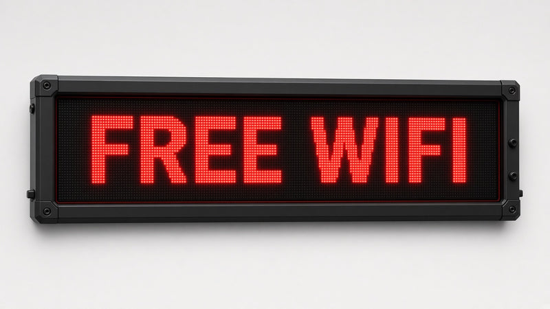 15 x 78 inch Ultra-bright Red Color Programmable LED Sign Water and Weather Proof for Outdoor Use
