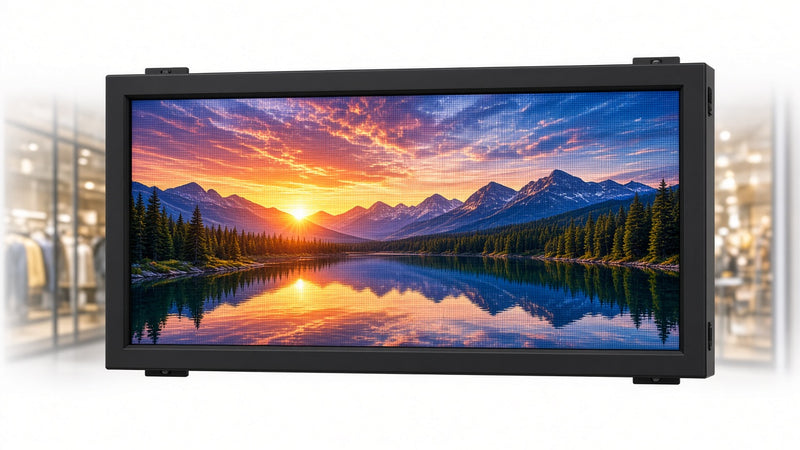 21 x 78 inch Ultra-bright High-definition Full Video Color Programmable LED Sign for Store Windows
