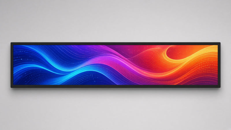 Enseigne à DEL programmable couleur vidéo haute définition ultra-lumineuse de 21 x 78 pouces pour les fenêtres des magasins