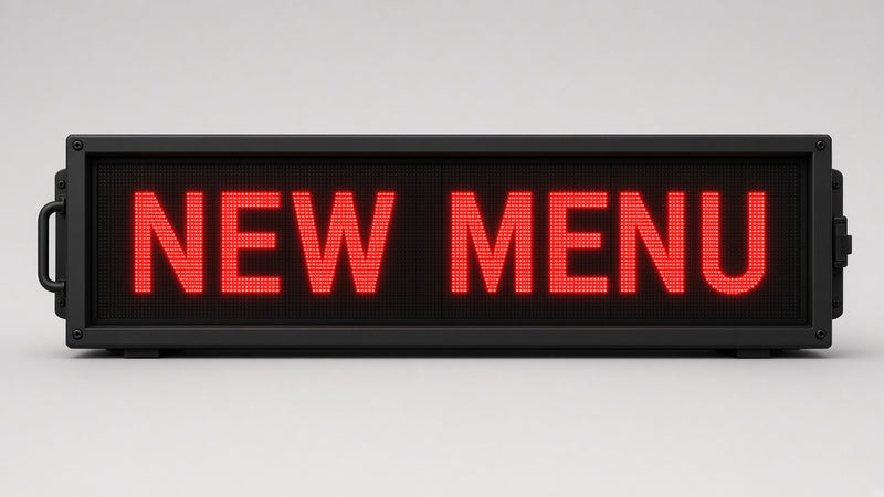21 x 78 inch Ultra-bright Red Color Programmable LED Sign Water and Weather Proof for Outdoor Use
