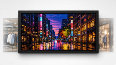 27 x 78 inch Ultra-bright High-definition Full Video Color Programmable LED Sign for Store Windows