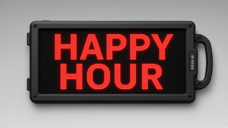 27 x 78 inch Ultra-bright Red Color Programmable LED Sign Water and Weather Proof for Outdoor Use