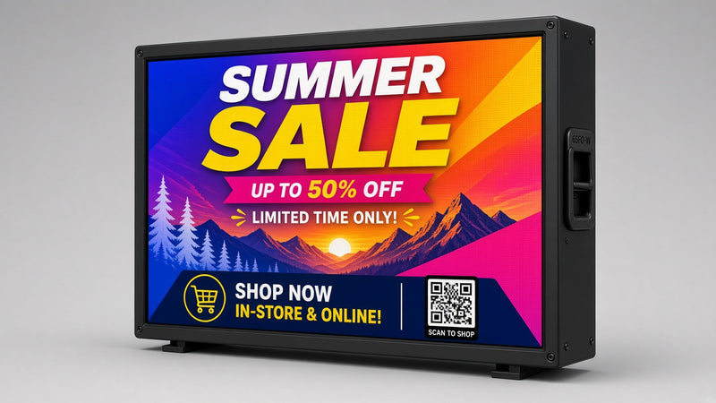 34 x 78 inch Ultra-bright Full Video Color Programmable LED Sign Water and Weather Proof for Outdoor Use