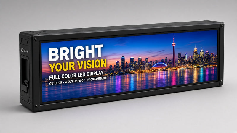 15 x 90 inch Ultra-bright Full Video Color Programmable LED Sign Water and Weather Proof for Outdoor Use