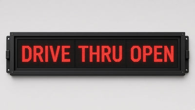 15 x 90 inch Ultra-bright Red Color Programmable LED Sign Water and Weather Proof for Outdoor Use