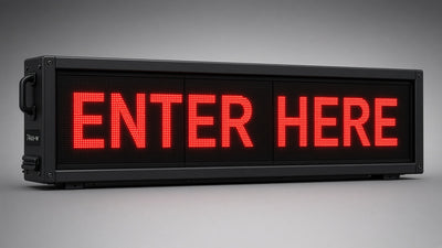 27 x 90 inch Ultra-bright Red Color Programmable LED Sign Water and Weather Proof for Outdoor Use