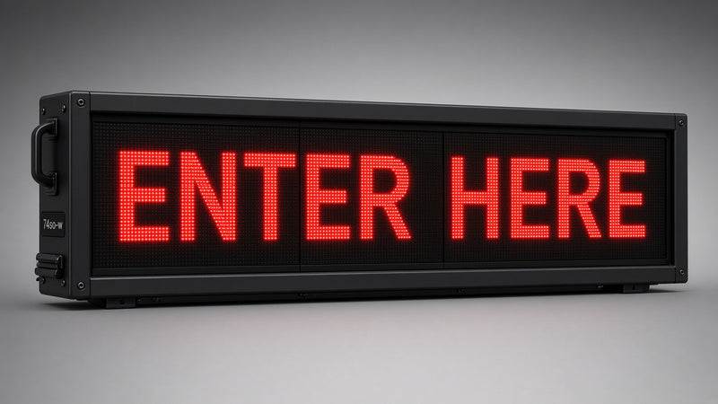 27 x 90 inch Ultra-bright Red Color Programmable LED Sign Water and Weather Proof for Outdoor Use