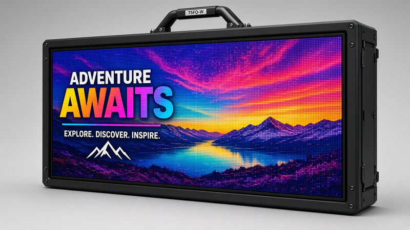 34 x 90 inch Ultra-bright Full Video Color Programmable LED Sign Water and Weather Proof for Outdoor Use