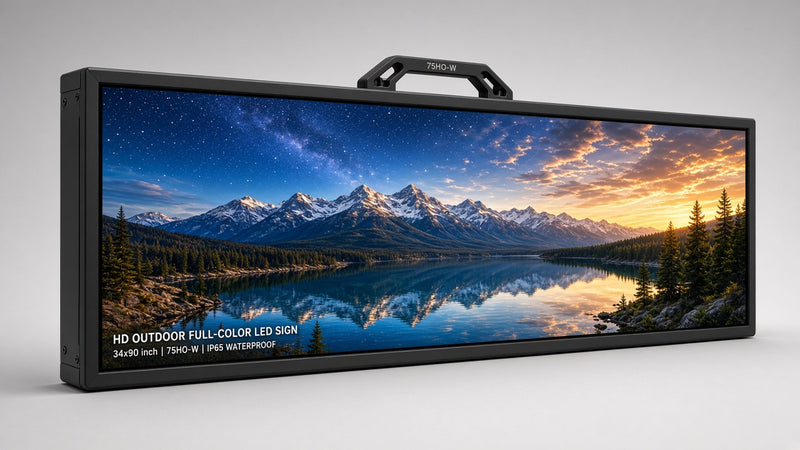 34 x 90 inch Ultra-bright High-definition Full Video Color Programmable LED Sign Water and Weather Proof for Outdoor Use