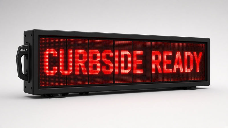 34 x 90 inch Ultra-bright Red Color Programmable LED Sign Water and Weather Proof for Outdoor Use