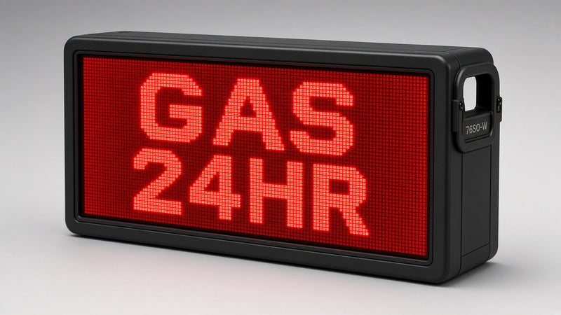 40 x 90 inch Ultra-bright Red Color Programmable LED Sign Water and Weather Proof for Outdoor Use
