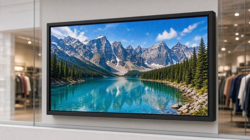 8 x 102 inch Ultra-bright High-definition Full Video Color Programmable LED Sign for Store Windows