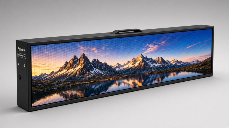 8 x 103 inch Ultra-bright High-definition Full Video Color Programmable LED Sign Water and Weather Proof for Outdoor Use