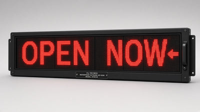 8 x 103 inch Ultra-bright Red Color Programmable LED Sign Water and Weather Proof for Outdoor Use